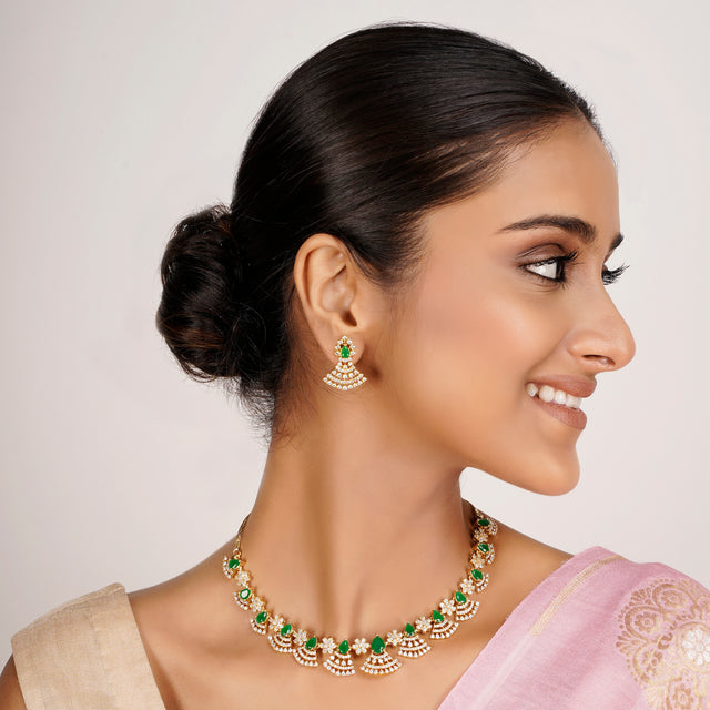 22k Gold Plated Zivara Vedira Necklace Set
