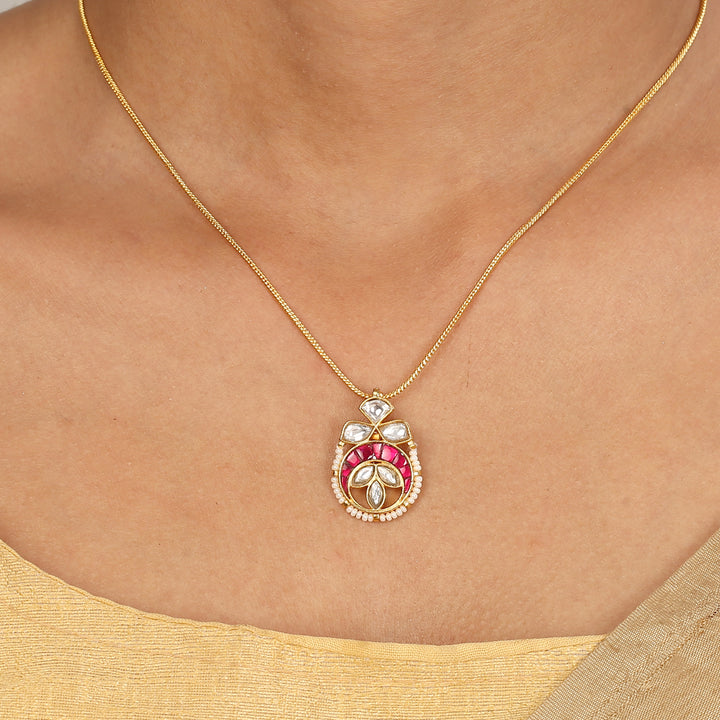 22k Gold Plated Sampada Chandraprabha Pendant