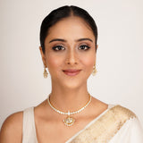 22k Gold Plated Kanaka Myra Necklace Set