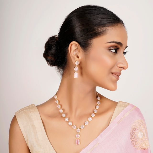 22k Gold Plated Zivara Aneira Necklace Set
