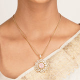 22k Gold Plated Ridhi Megha Pendant Set