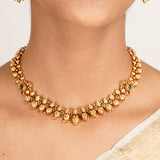 22k Gold Plated Kanaka Pravya Necklace Set