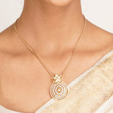 22k Gold Plated Ridhi Srota Pendant Set