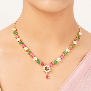 22k Gold Plated Gulnaar Pankh Necklace Set