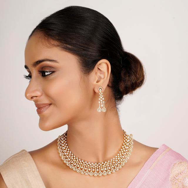 22k Gold Plated Zivara Manira Necklace Set