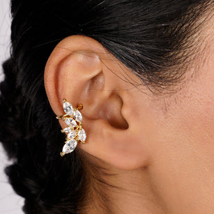 22k Gold Plated Jhilmil Iris Earclips