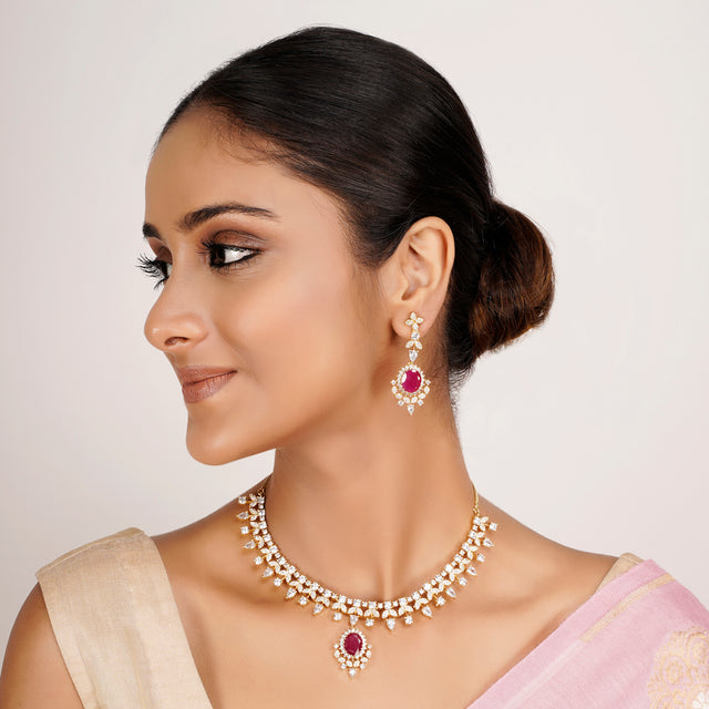 22k Gold Plated Zivara Virna Necklace Set