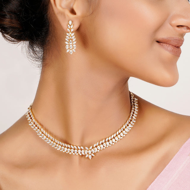 22k Gold Plated Zivara Velora Necklace Set