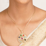 22k Gold Plated Ridhi Tara Pendant Set