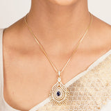 22k Gold Plated Ridhi Kumbha Pendant Set