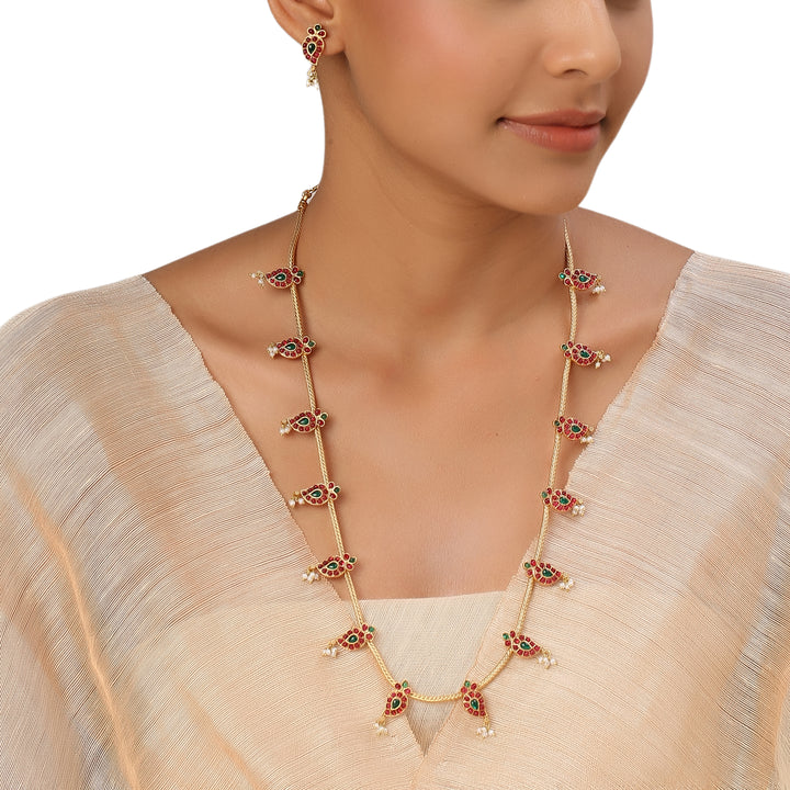 22k Gold Plated Kanchan Anupama Necklace Set