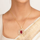 22k Gold Plated Ridhi Golaka Pendant Set