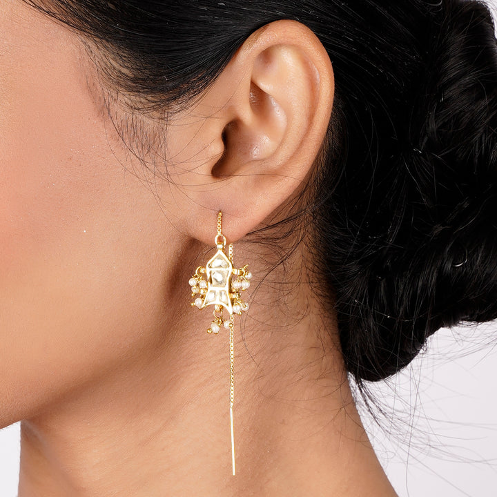 22k Gold Plated Sui Dhaga Ravya Earring