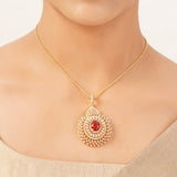22k Gold Plated Gulnaar Tara Pendant Set