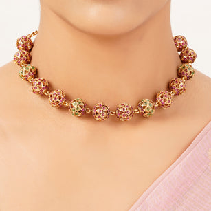 22k Gold Plated Sunheri Vasundhara Necklace Set