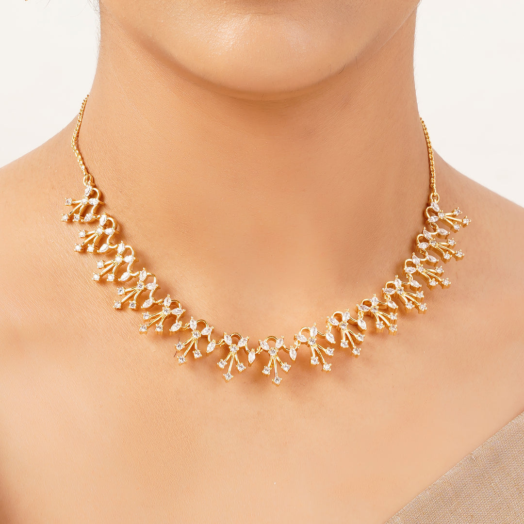22k Gold Plated Gulnaar Kundan Necklace Set