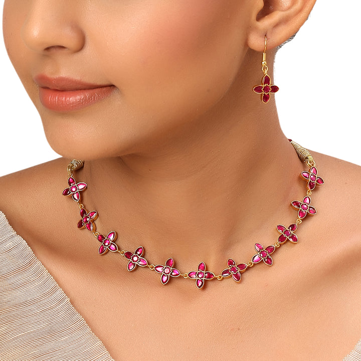 22k Gold Plated Kanchan Nalini Necklace Set