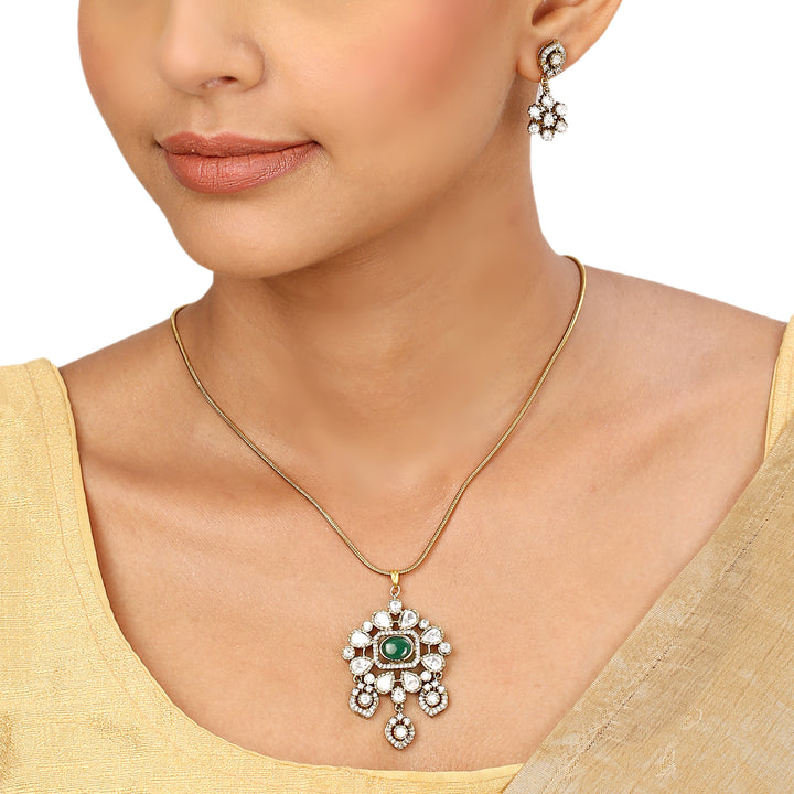 22k Gold Plated Sampada Krishnangi Pendant set