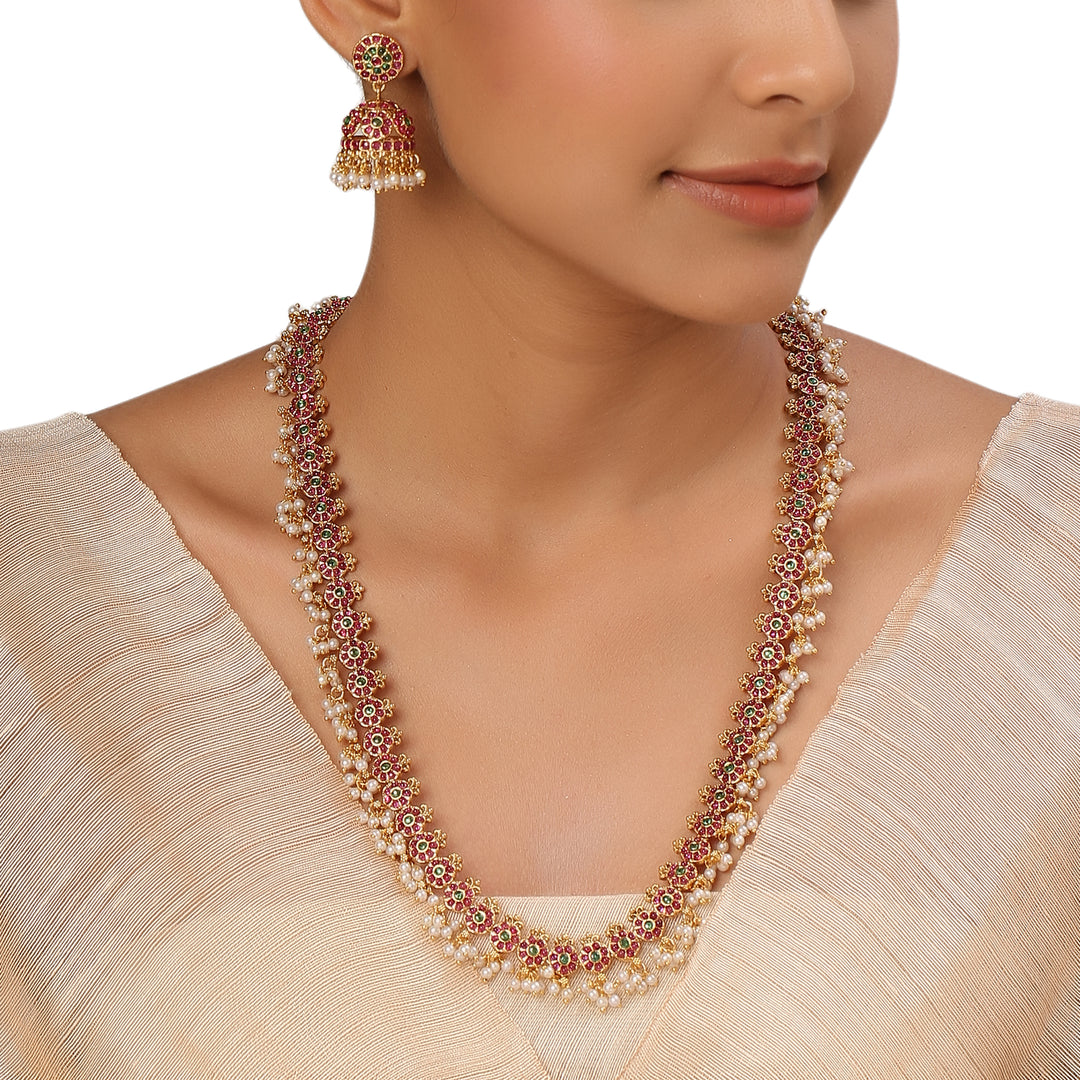 22k Gold Plated Kanchan Padmalini Necklace Set