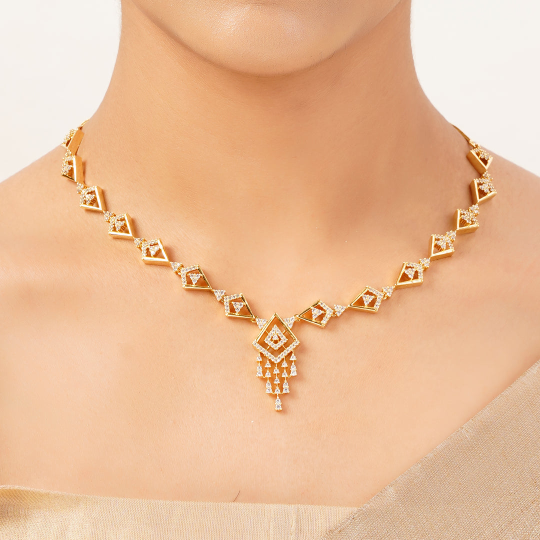 22k Gold Plated Gulnaar Heer Necklace Set