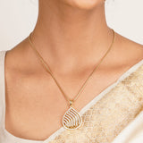 22k Gold Plated Ridhi Shashi Pendant Set