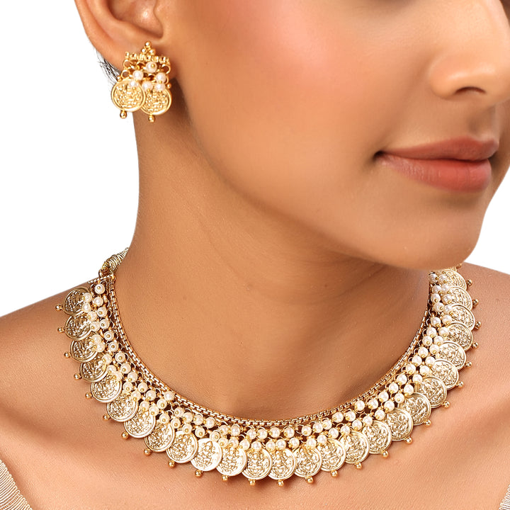 22k Gold Plated Kanchan Aparna Necklace Set