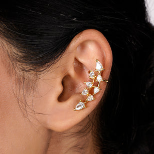 22k Gold Plated Jhilmil Echo Earclips
