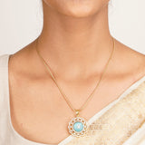 22k Gold Plated Ridhi Shuka Pendant Set