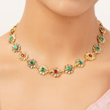 22k Gold Plated Sunheri Harini Necklace Set
