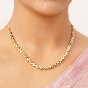 22k Gold Plated Gulnaar Mriga Necklace Set