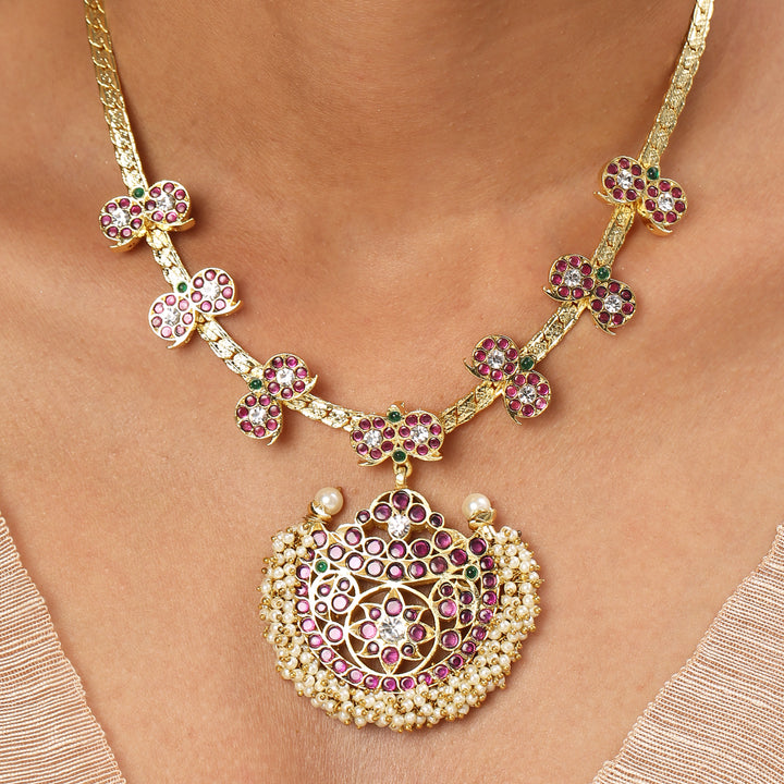 22k Gold Plated Kanchan Somalata Necklace