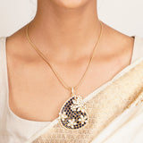 22k Gold Plated Ridhi Chaturasra Pendant Set