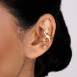22k Gold Plated Jhilmil Halo Earclips