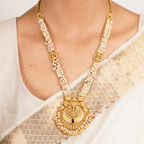 22k Gold Plated Kanaka Kanira Necklace Set