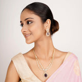 22k Gold Plated Zivara Neelaya Necklace Set