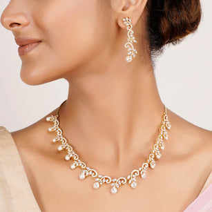 22k Gold Plated Zivara Taruja Necklace Set