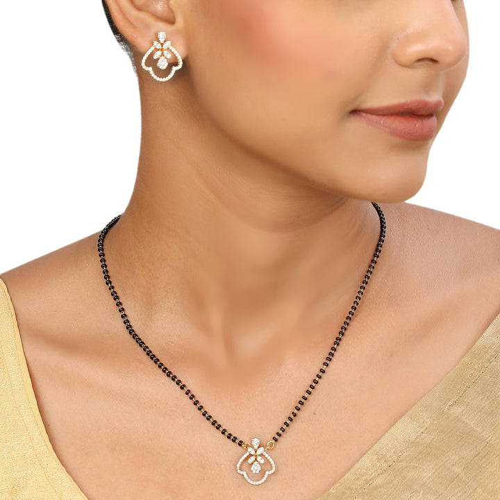 22k Gold Plated Sampada Tejaswini Mangalsutra Set