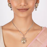 Gold/Silver  Nyra Anvika Pendant Set