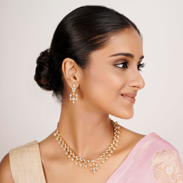 22k Gold Plated Zivara Kani Necklace Set