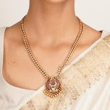 22k Gold Plated Kanaka Pavika Necklace Set