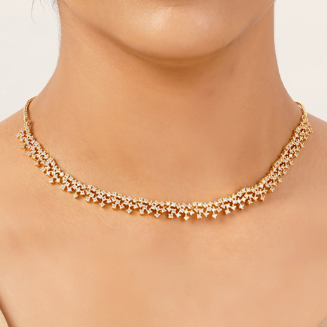 22k Gold Plated Gulnaar Sutra Necklace Set
