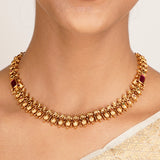 22k Gold Plated Kanaka Trisha Necklace Set