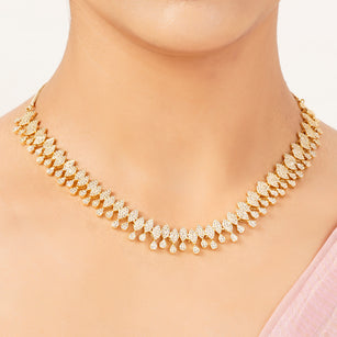 22k Gold Plated Gulnaar Teer Necklace Set