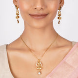 22k Gold Plated Nyra Yashita Pendant Set