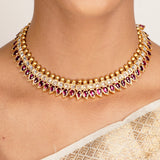 22k Gold Plated Kanaka Riyana Necklace Set