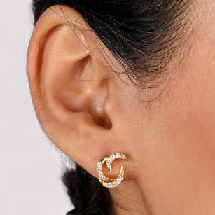 22k Gold Plated Ziya Charm Studs