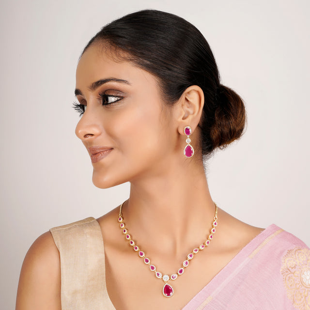 22k Gold Plated Zivara Vyomi Necklace Set