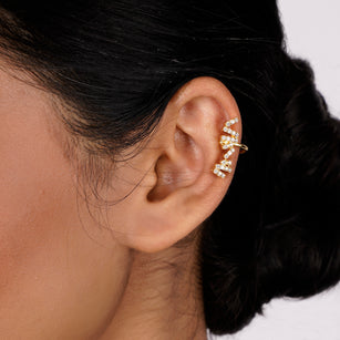 22k Gold Plated Jhilmil Flora Earclips