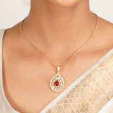 22k Gold Plated Ridhi Taruni Pendant Set