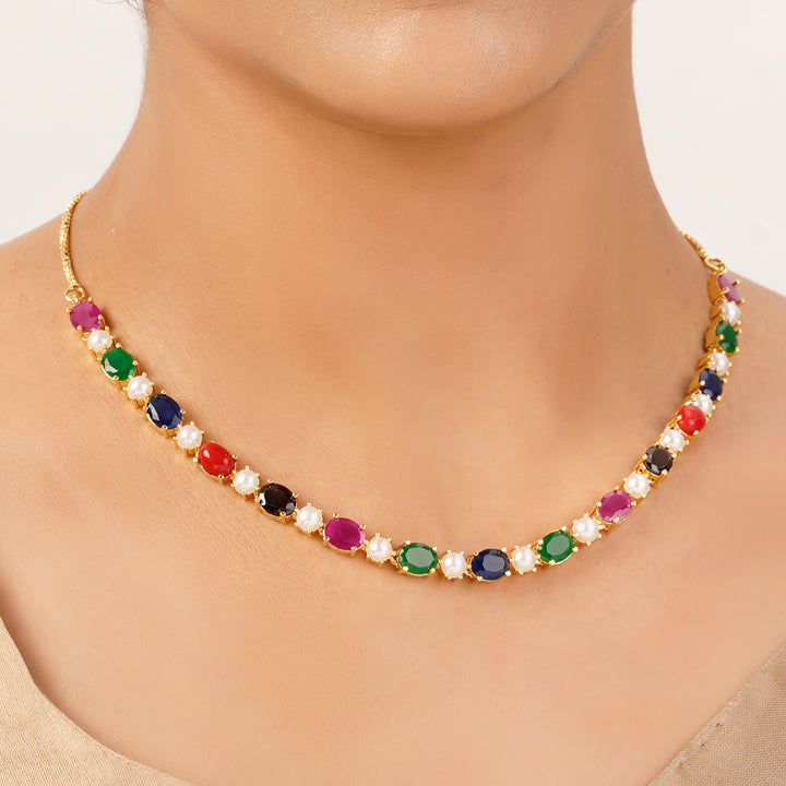 22k Gold Plated Gulnaar Valli Necklace Set